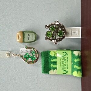 Bath & Body Works LUCKY CLOVER 4 Piece Accessory St Patrick's Day Bundle